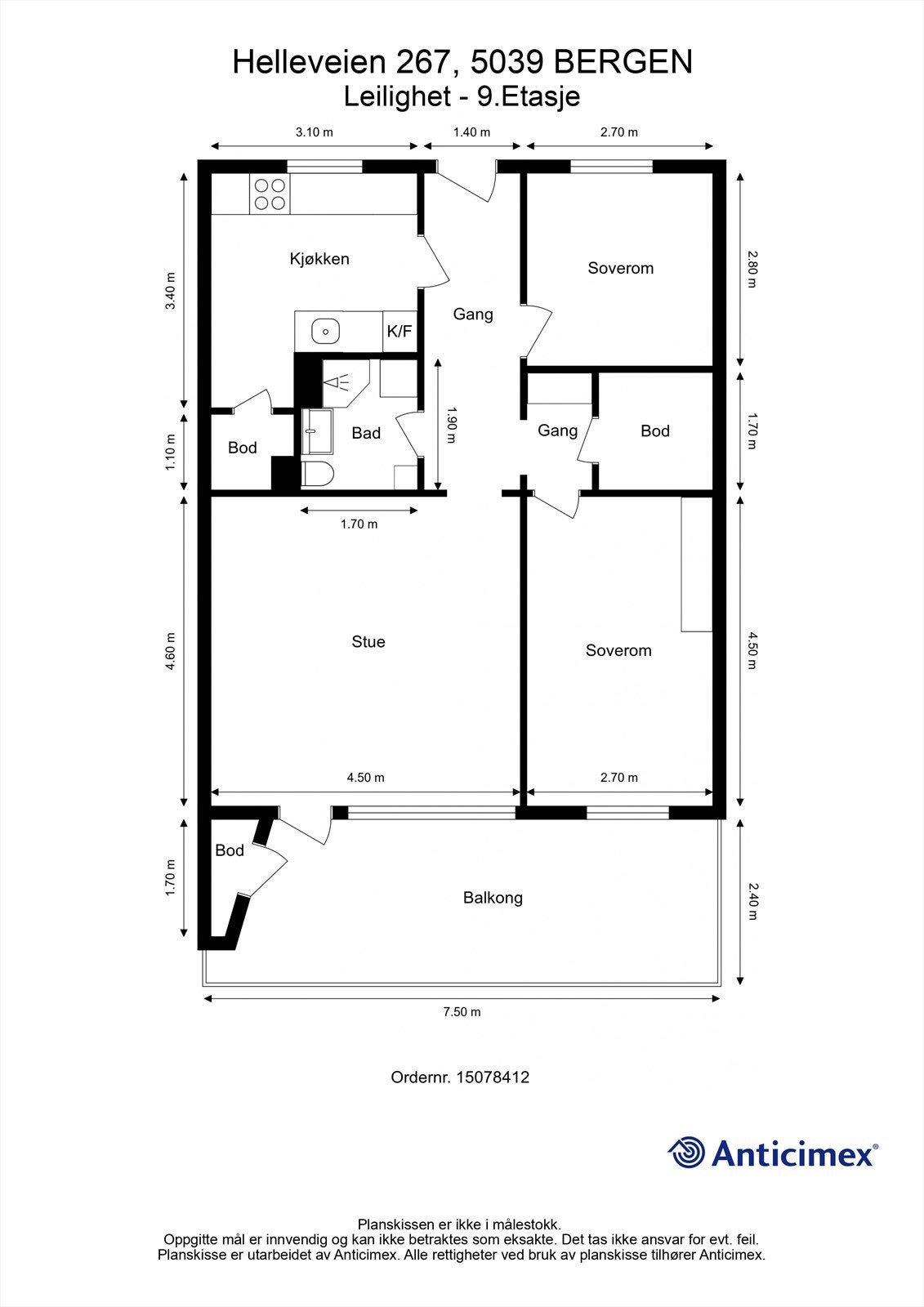 Leiligheten har en meget god planløsning som optimaliserer arealet. Galleribilde