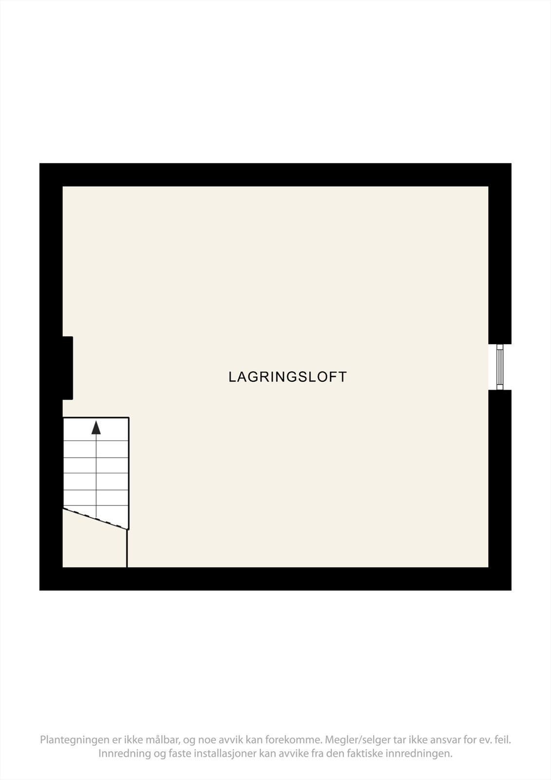 Kaldtloft med god lagringsplass og lett tilgang via trapp. Galleribilde