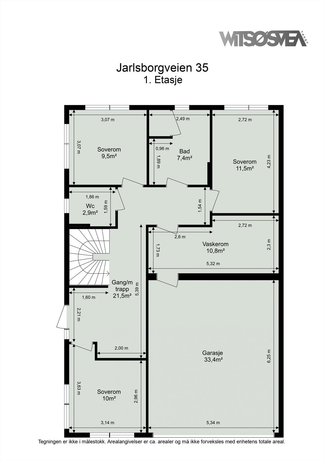 Planskisse 1. etasje Galleribilde