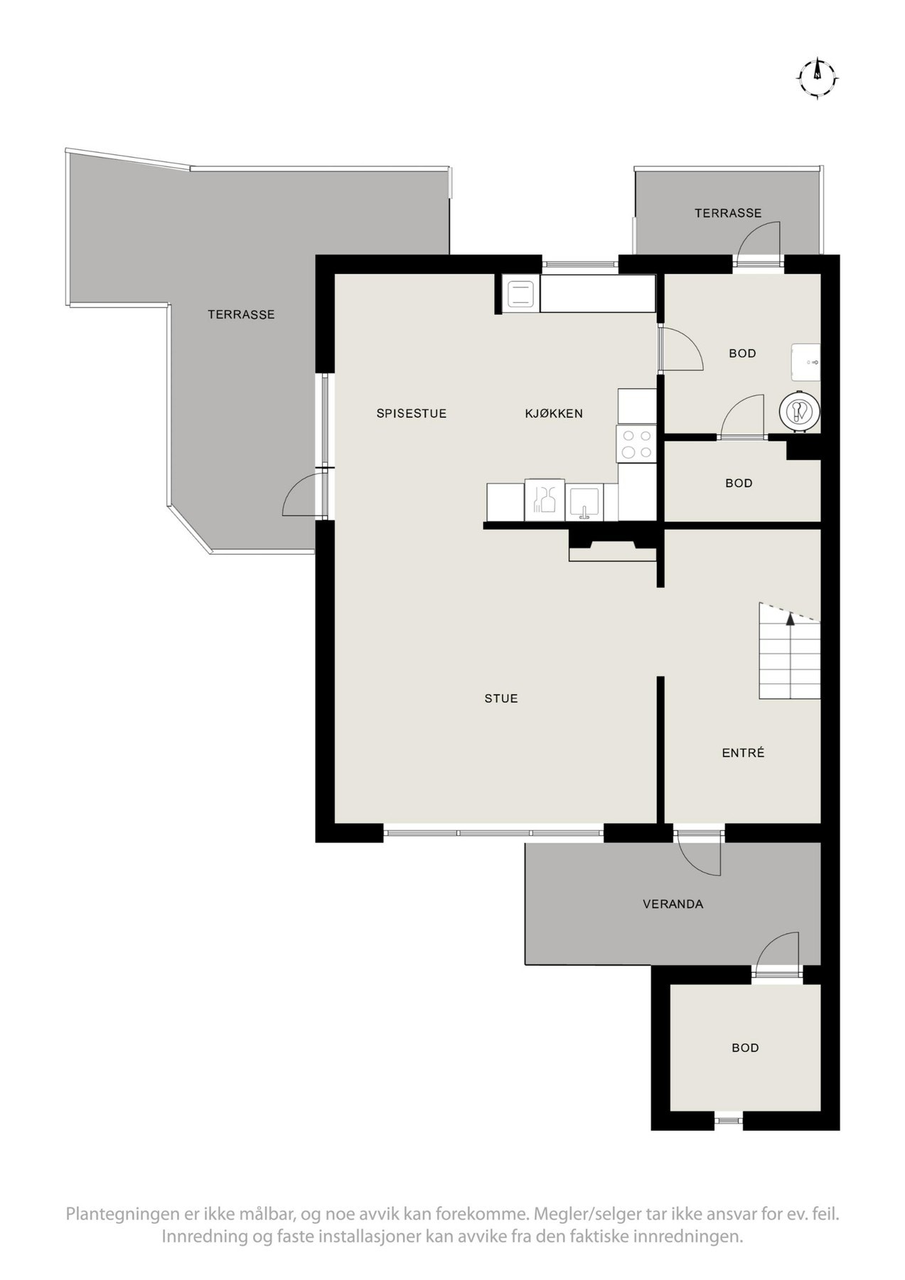 Plantegninger av hovedetasjen. Galleribilde