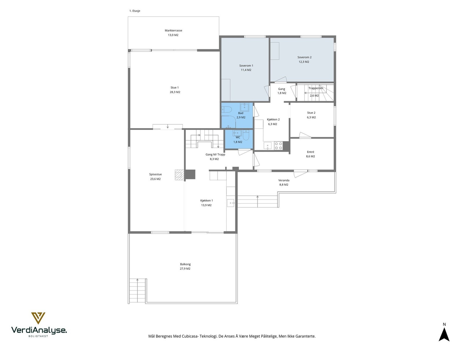 Planskisse 1. etasje. Galleribilde