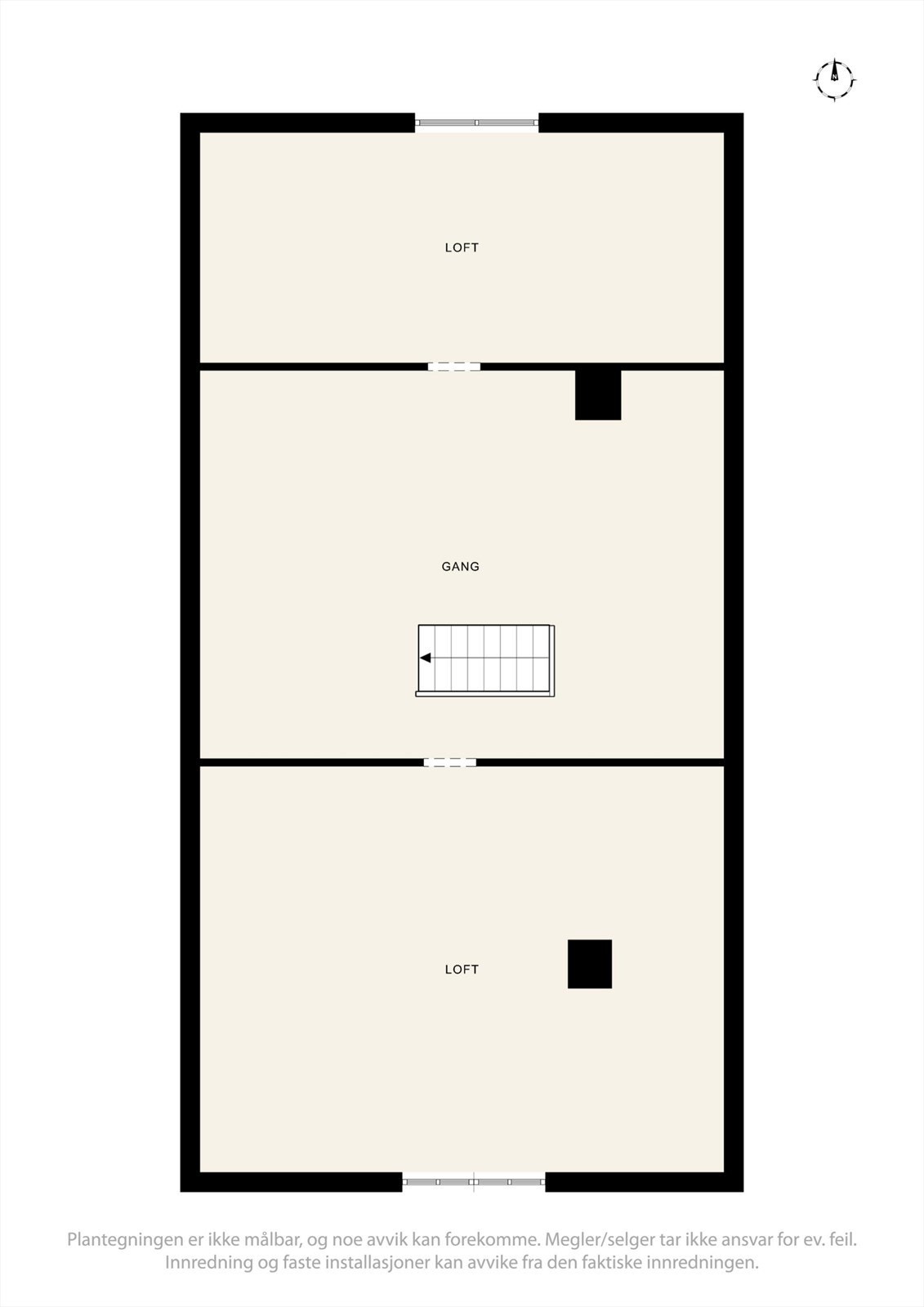 Plantegning råloft/bod. Galleribilde