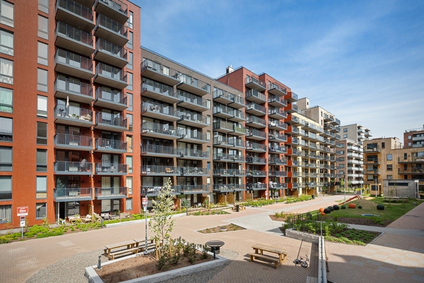 Det første som møter deg er sameiets flotte fellesarealer og moderne fasade. Galleribilde