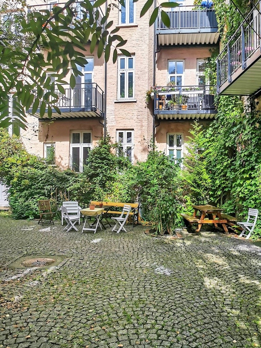 Bakgård Galleribilde