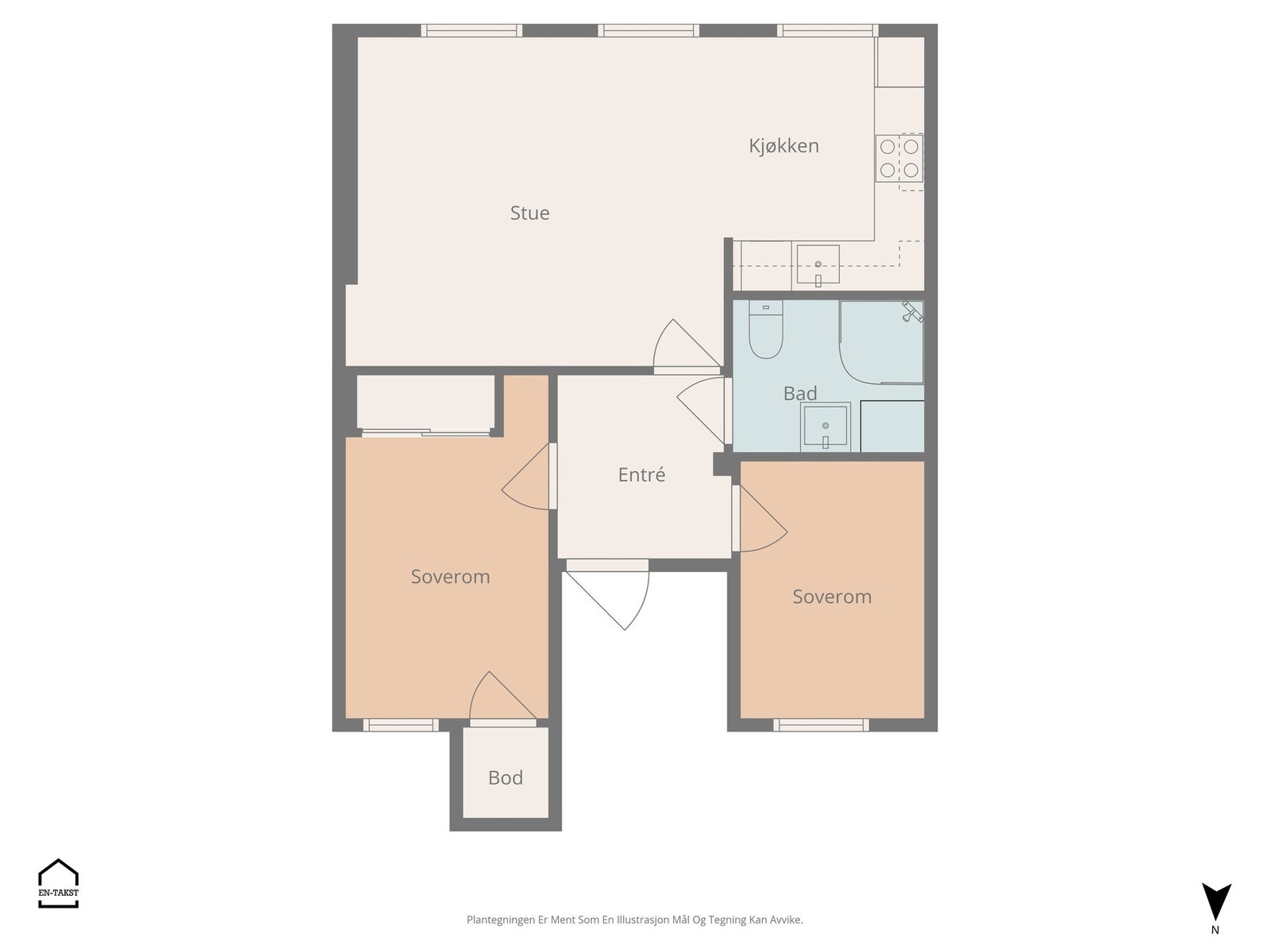 Plantegning av leilighet. Galleribilde