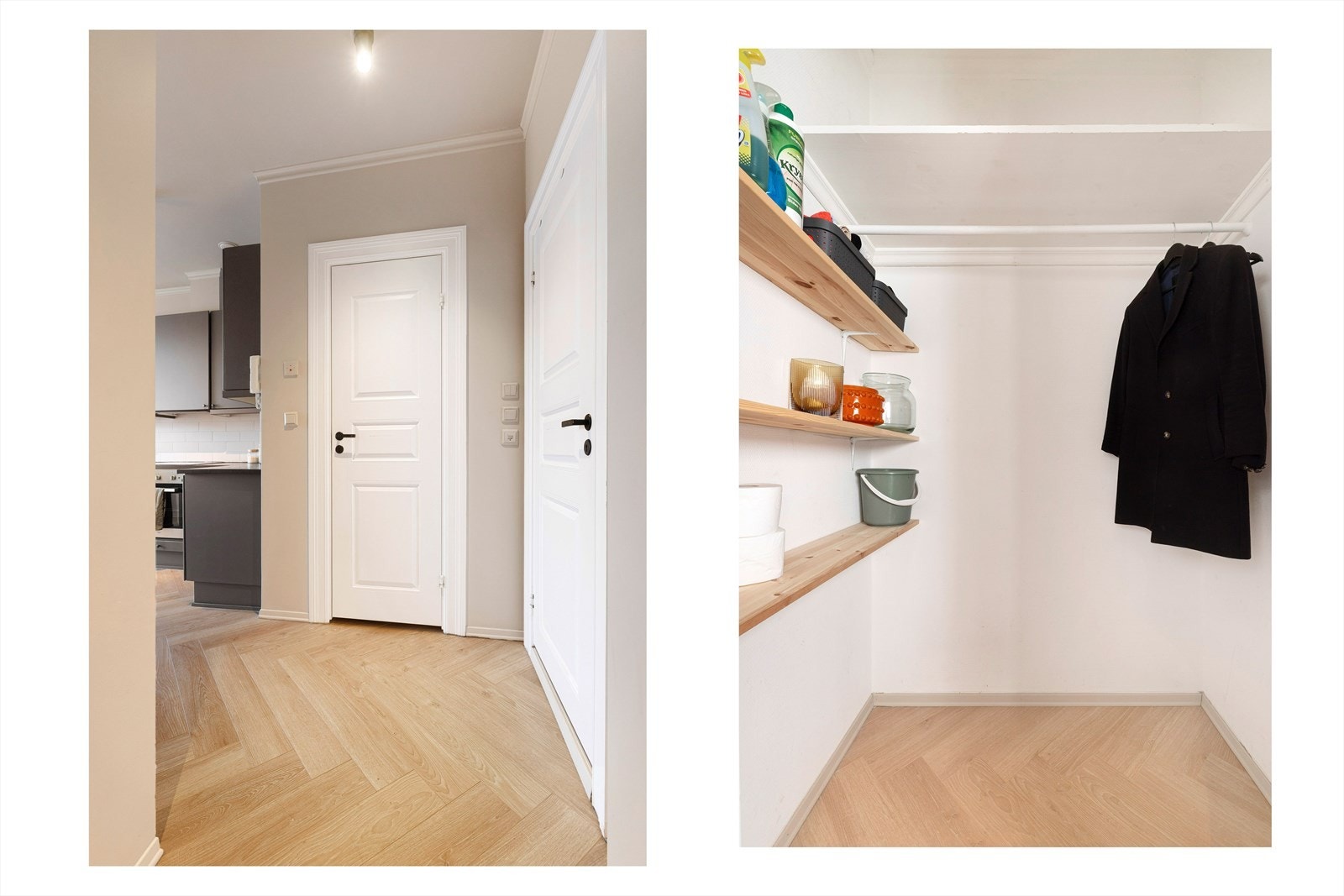 Leiligheten inneholder en praktisk bod der man har god oppbevaringsplass. Galleribilde