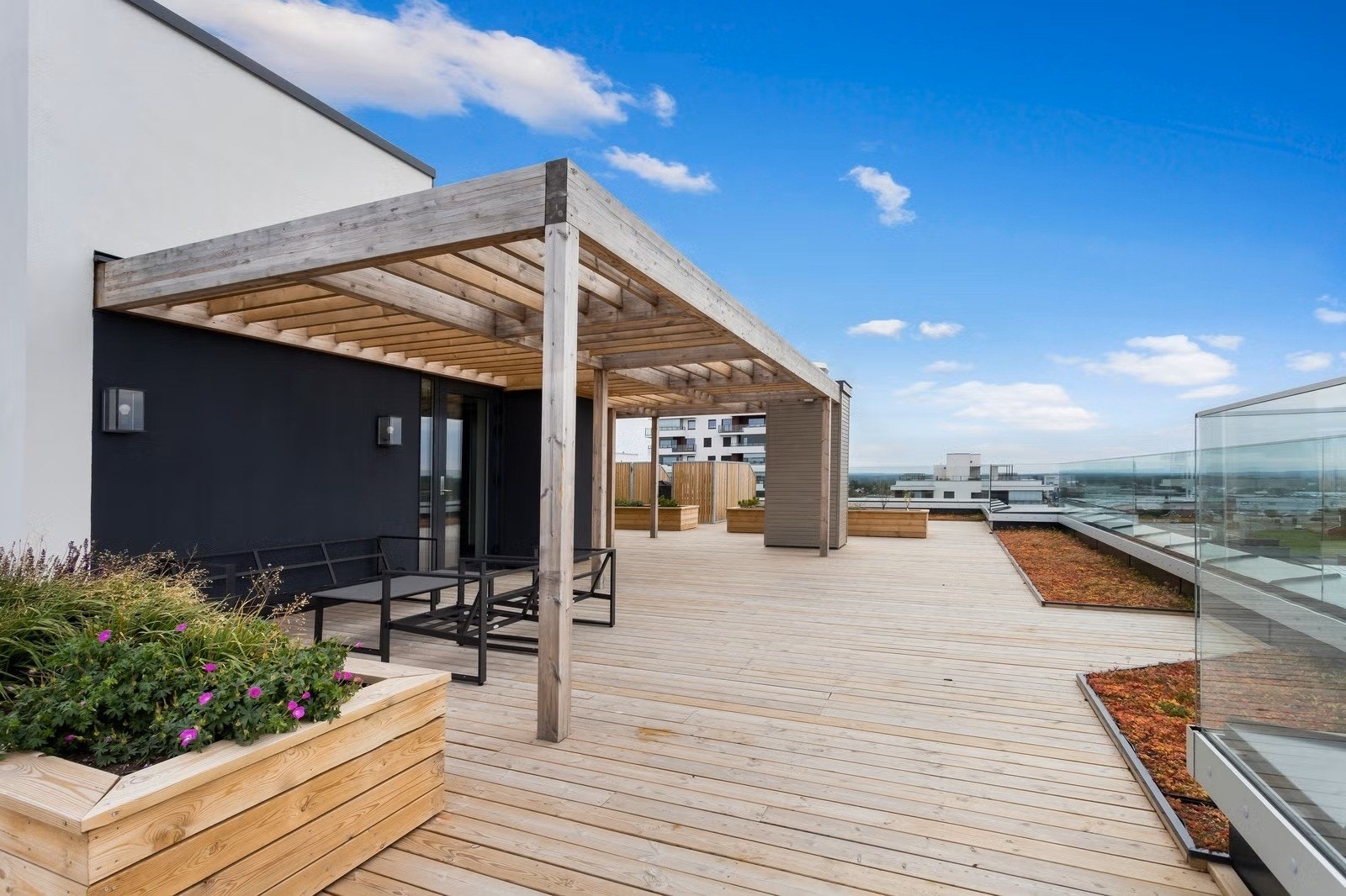 Felles takterrasse. Galleribilde