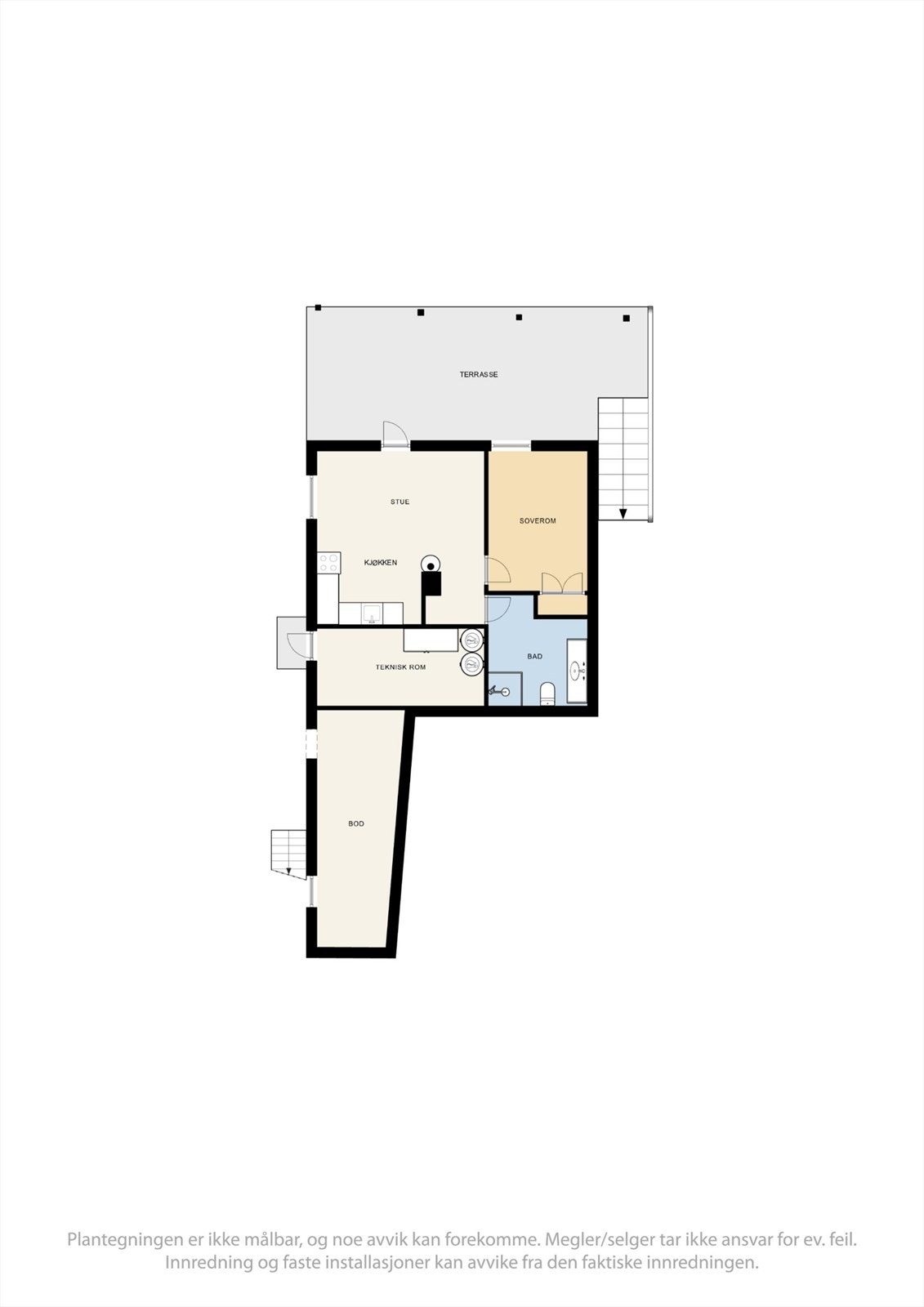 Plantegning underetasje. Galleribilde