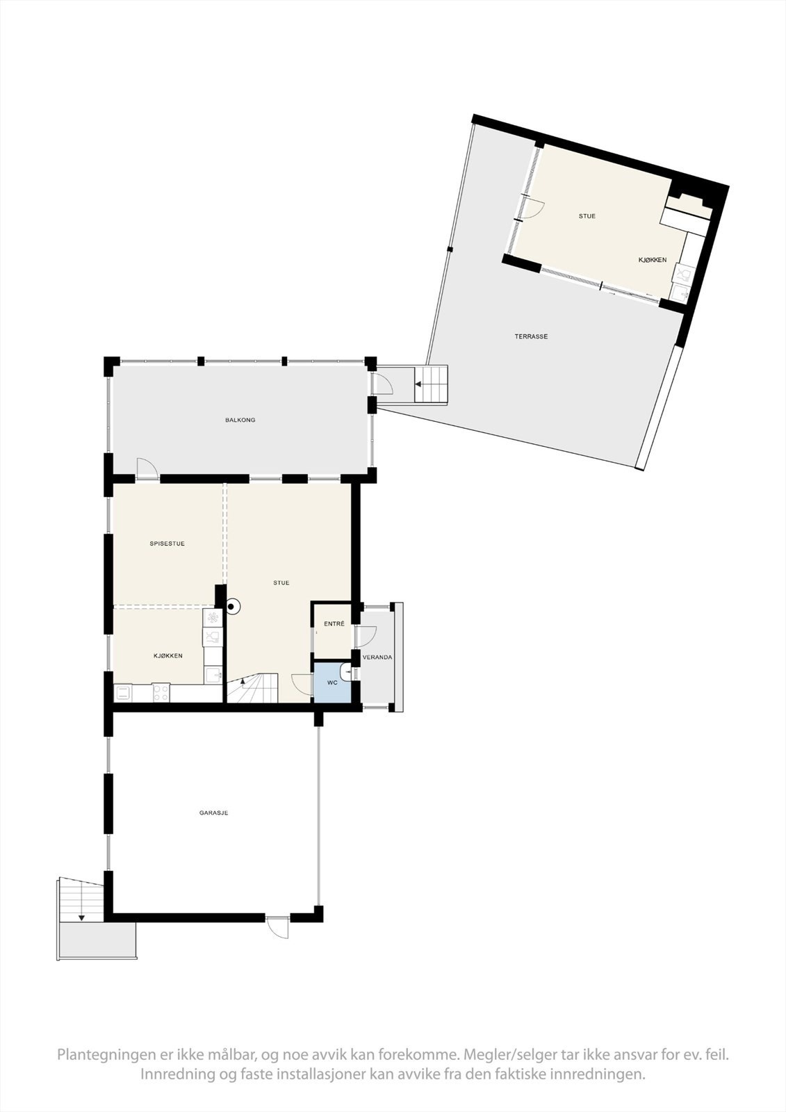 Plantegning 1. etasje Galleribilde