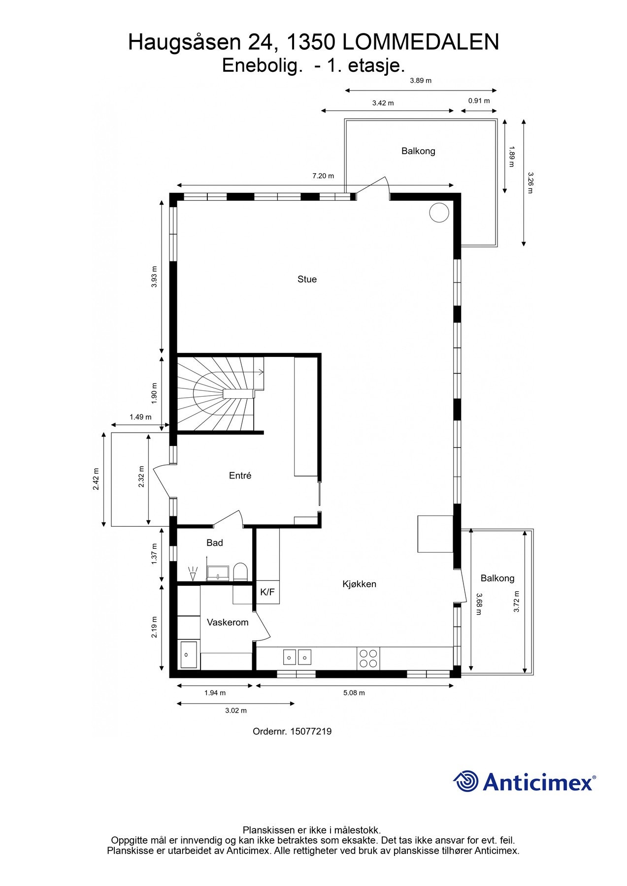 Plantegning 1 etg. Galleribilde