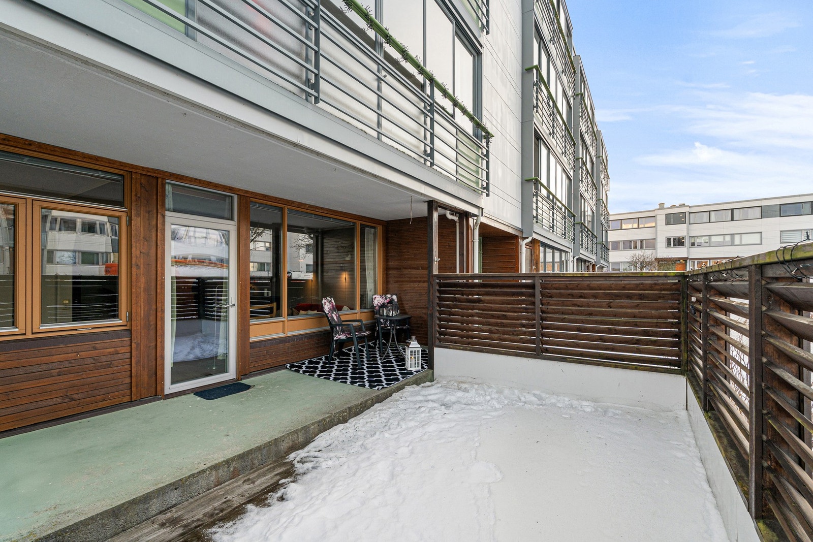 Terrassen er godt skjult for innsyn. Galleribilde