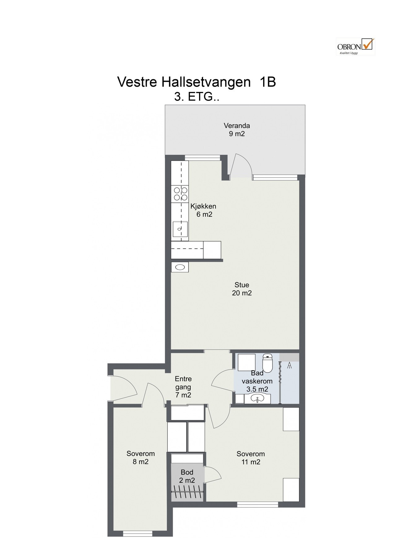 Planskisse 3. etasje. Galleribilde