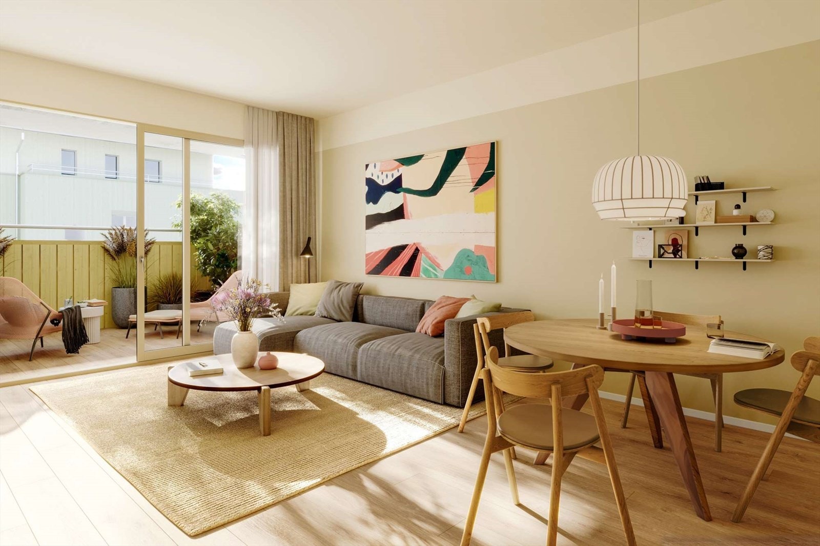 Romslig stue m/utgang til ca. 13,5 kvm balkong i 2. etg. Galleribilde