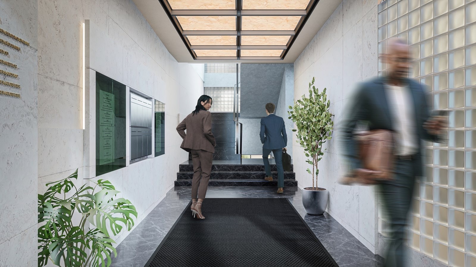 Felles inngangsparti i bygget Galleribilde