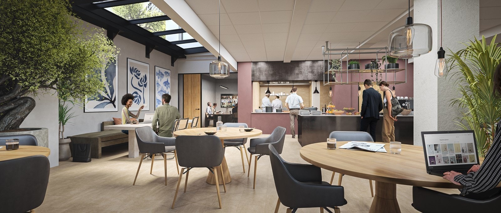 Felles kantine med god mat Galleribilde