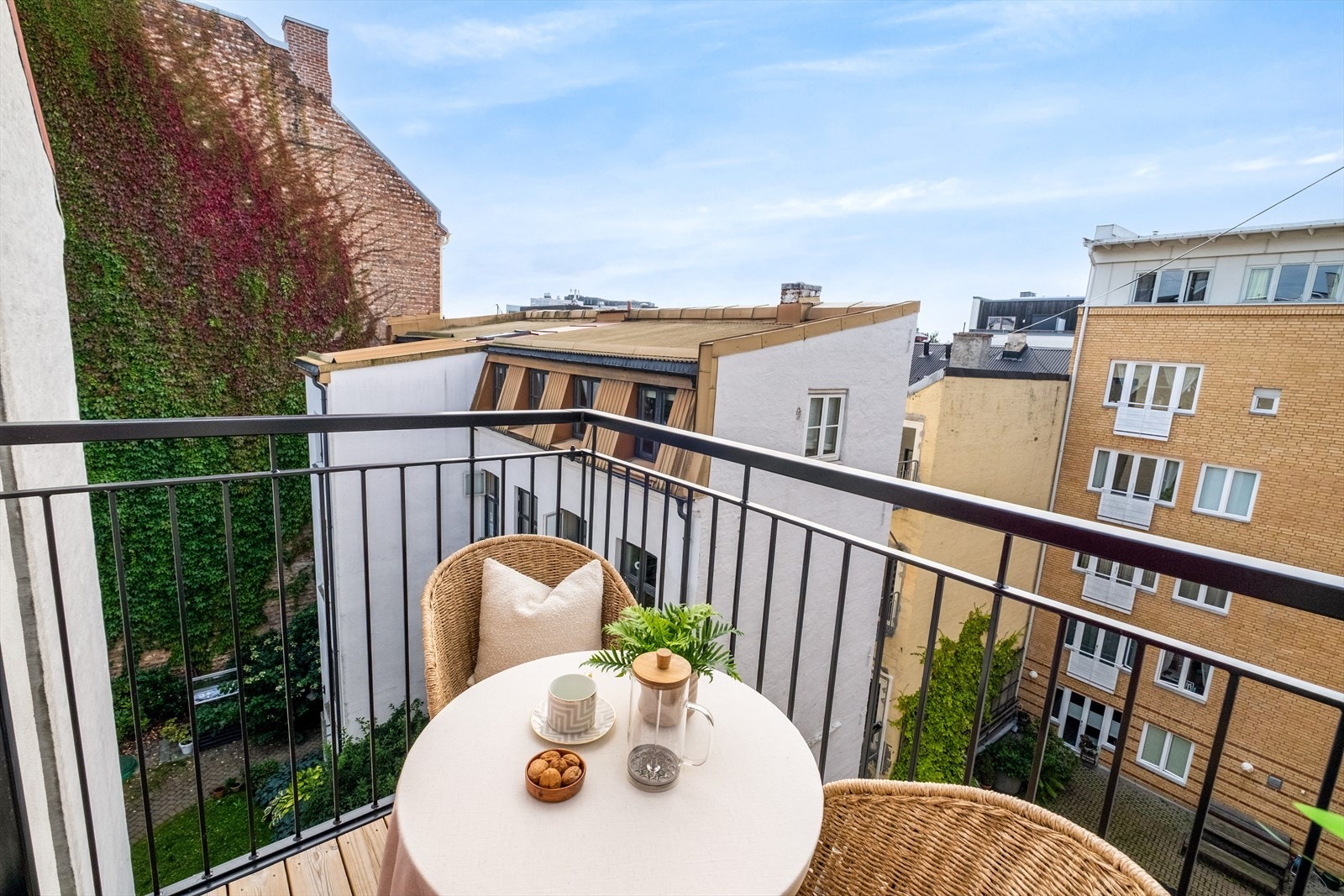 Vestvendt balkong på ca. 3,1 kvm. Galleribilde