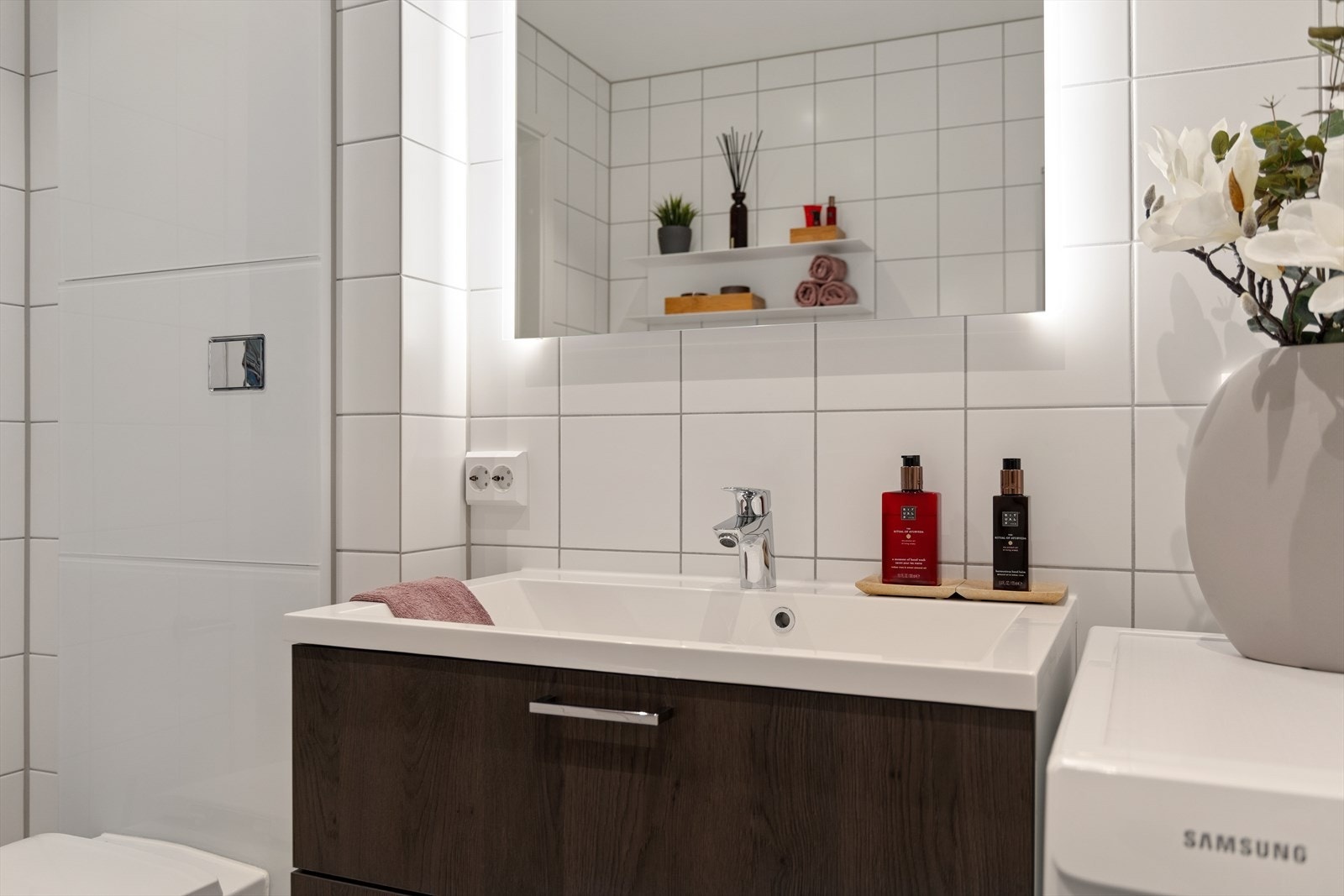 Det er også opplegg for vaskemaskin. Galleribilde