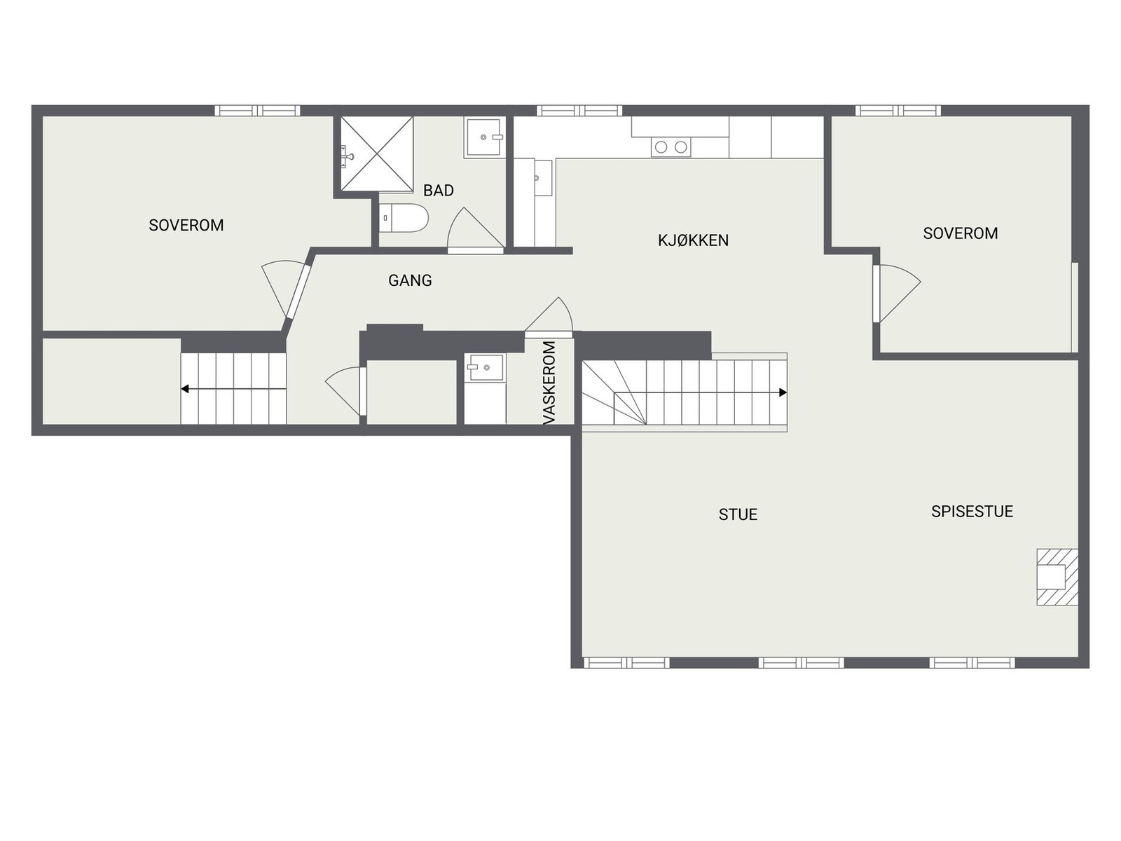 Plantegning 2. etasje Galleribilde