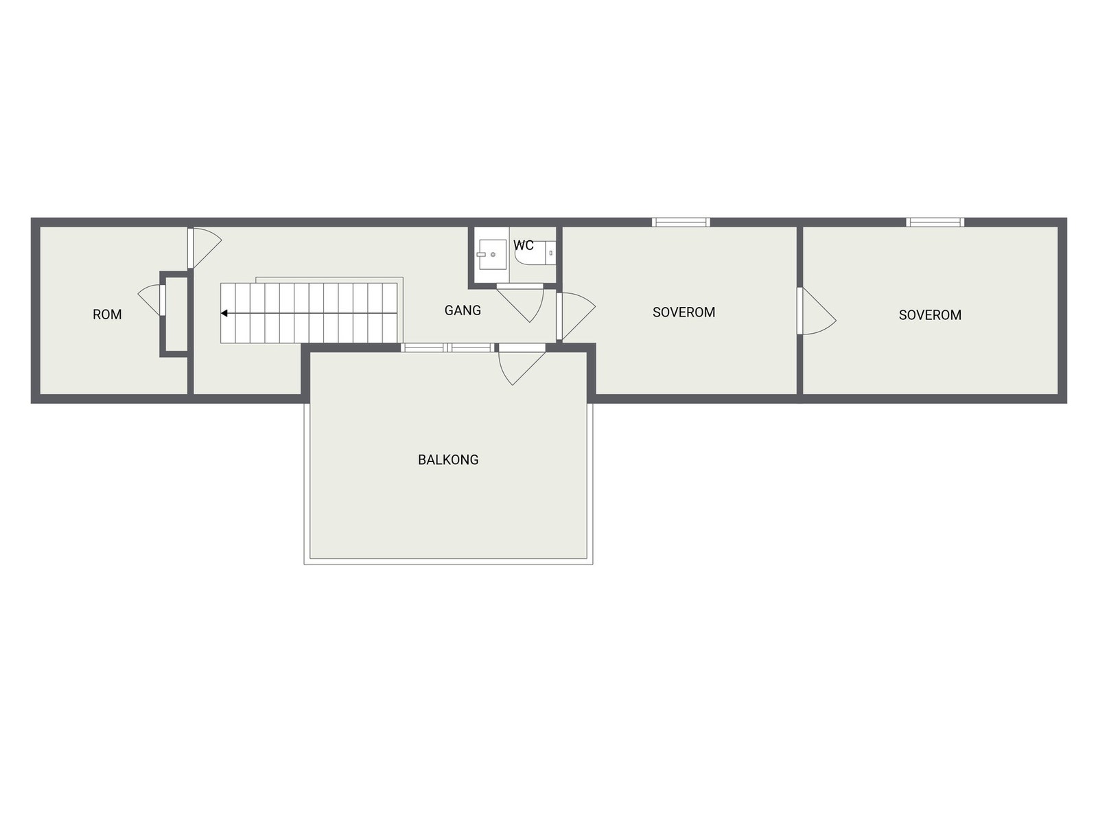 Plantegning loftsetasje Galleribilde