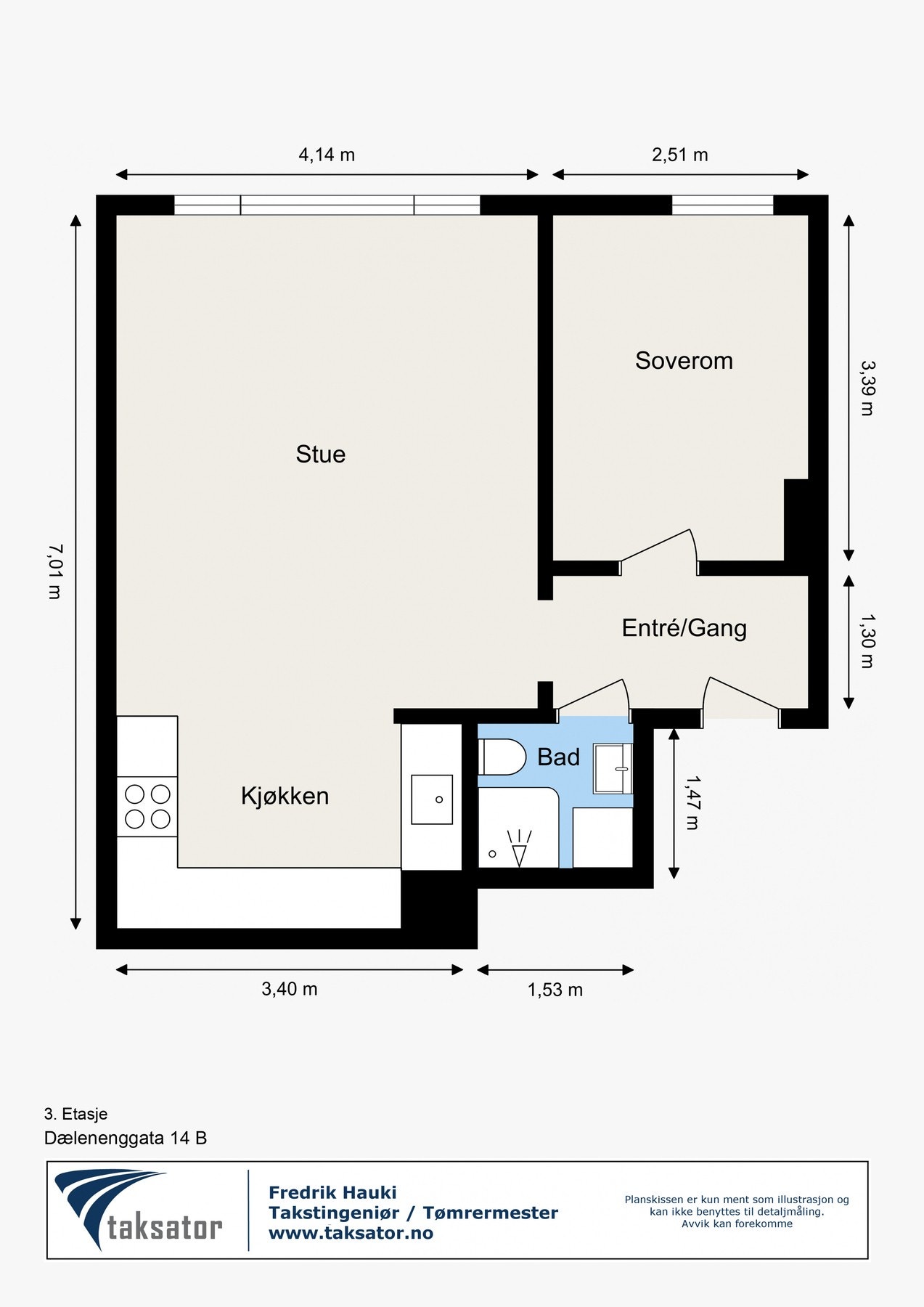 Planløsningen er gjennomtenkt med romslige soner, der hvert rom byr på god plass og naturlig avgrensning - samtidig som leiligheten oppleves som åpen og luftig. Galleribilde