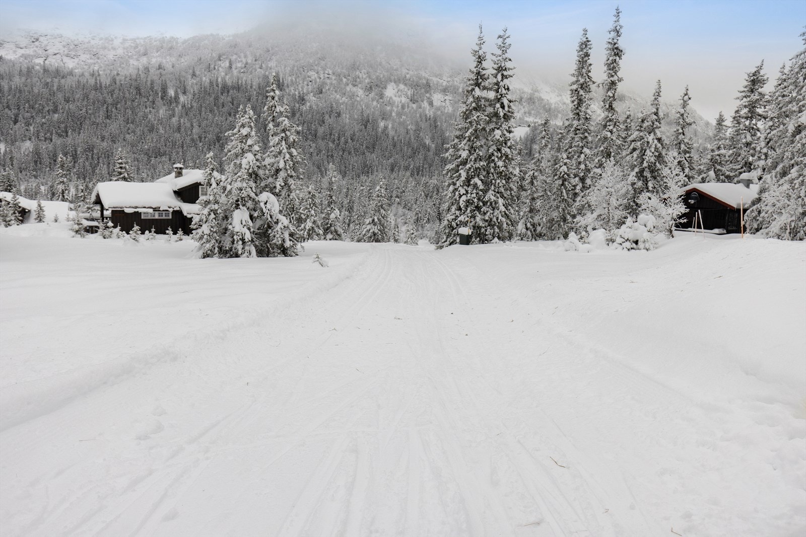 Helårs bilvei helt frem til eiendommen med parkering i eget gårdsrom Galleribilde
