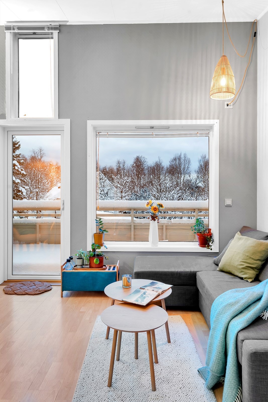 Direkte adkomst til solrik balkong på 9 kvm. Galleribilde