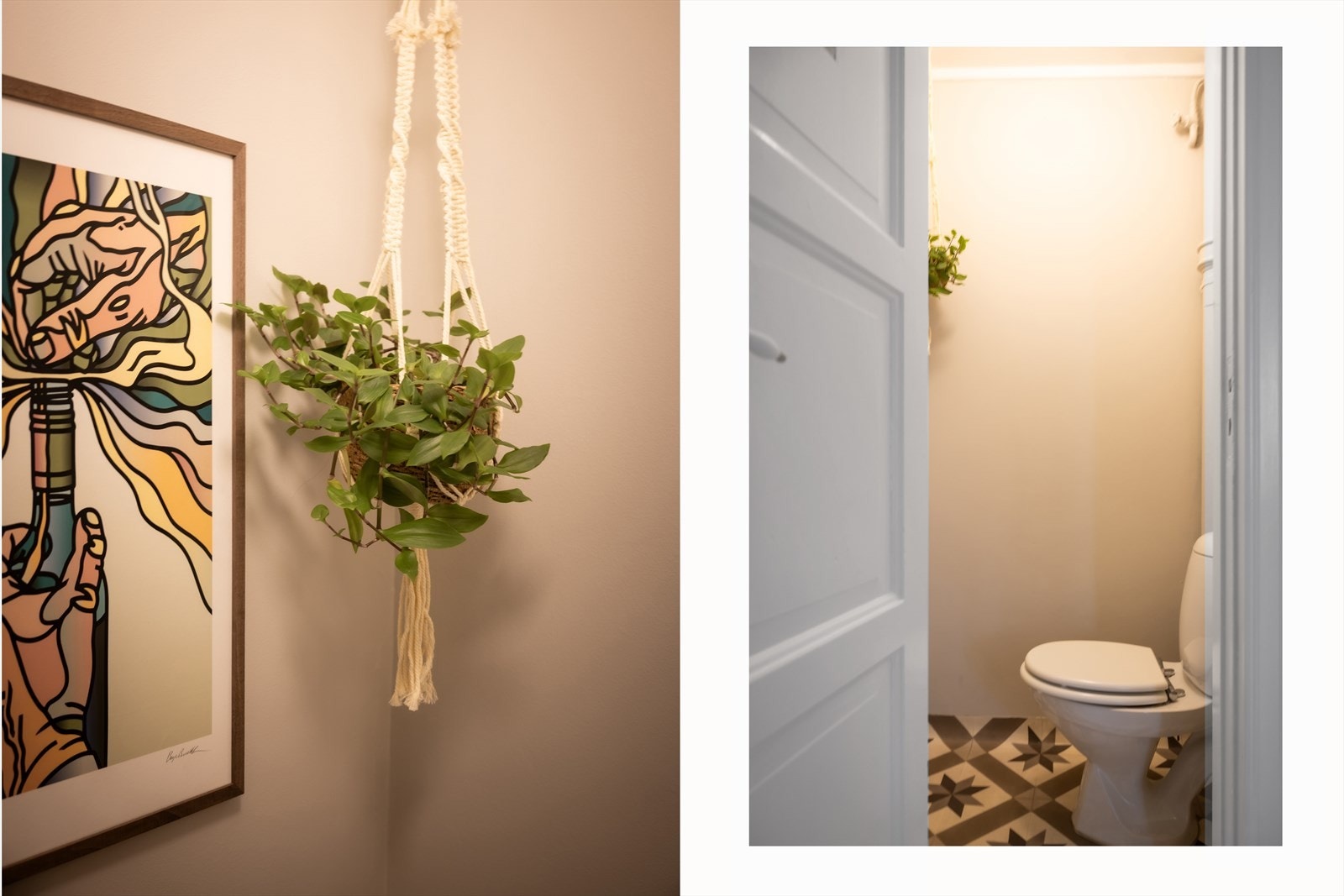 Leiligheten har et praktisk, separat toalett. Galleribilde