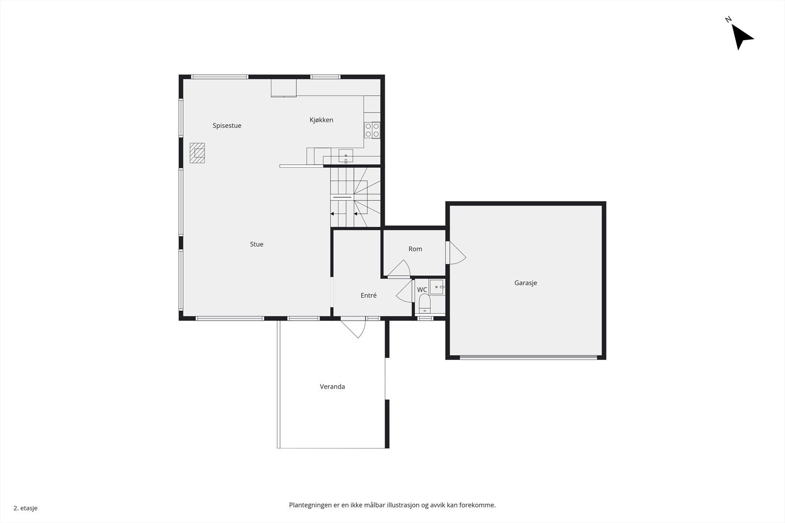 Plantegning 2.etasje Galleribilde