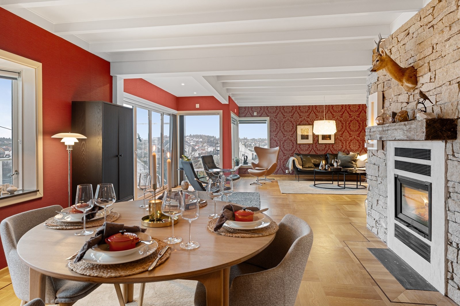 Synlig bjelkelag er en flott detalj Galleribilde