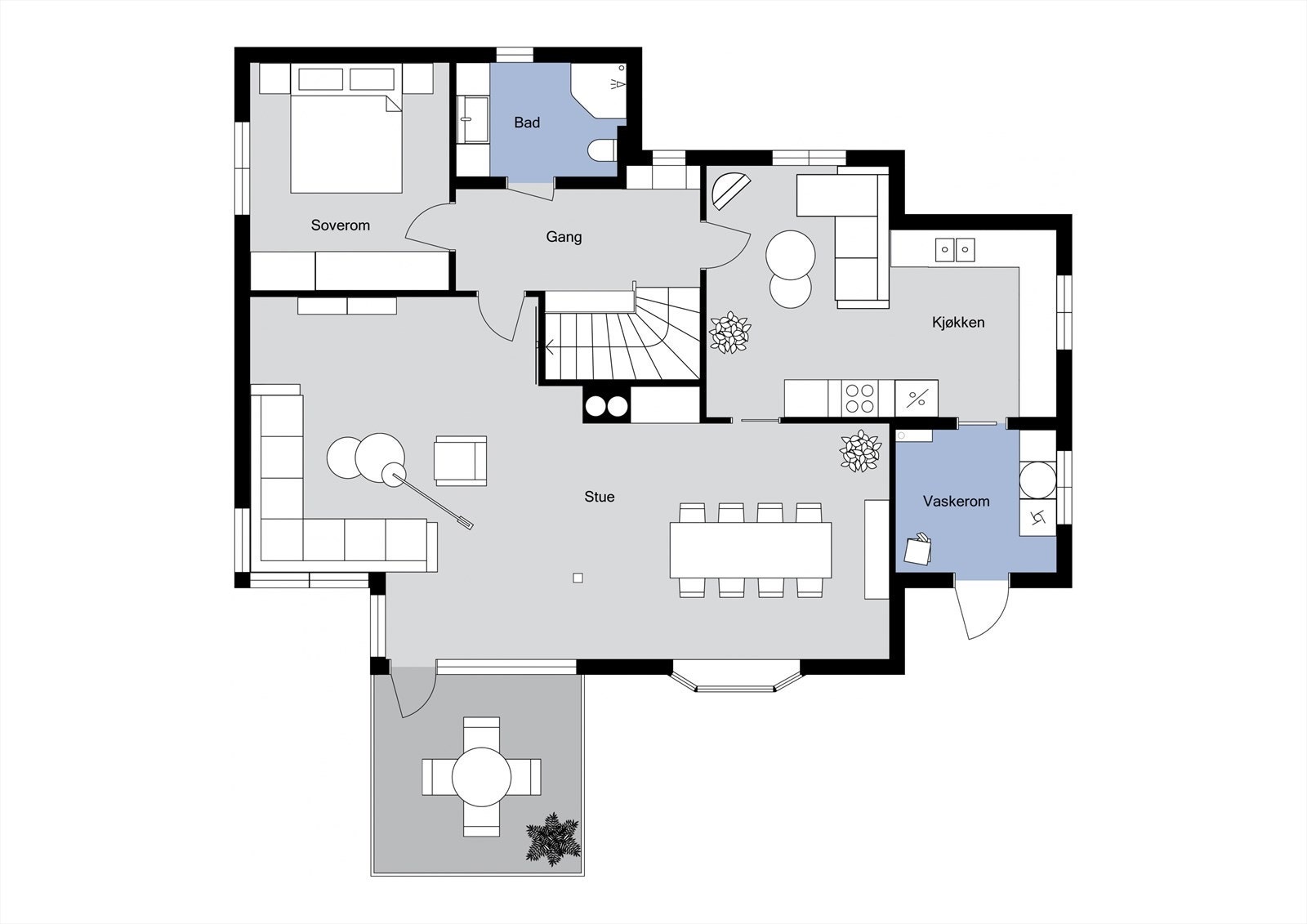 Plantegning - Hovedetasjen Galleribilde