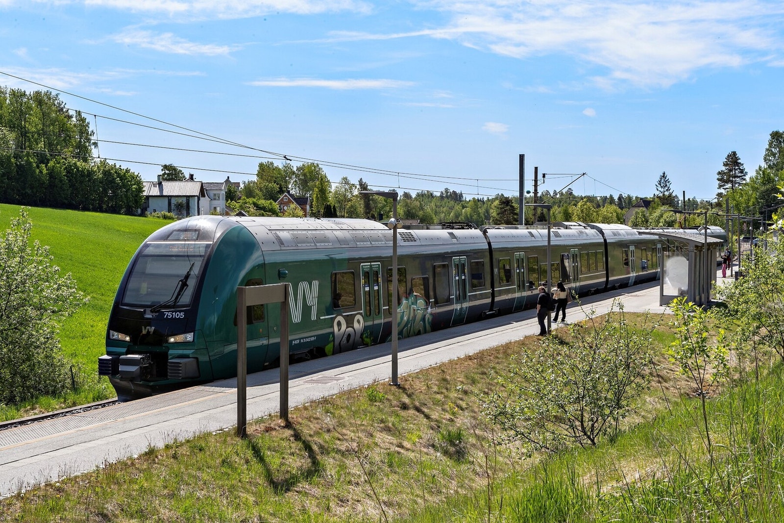 Togstasjonen er like ved Galleribilde