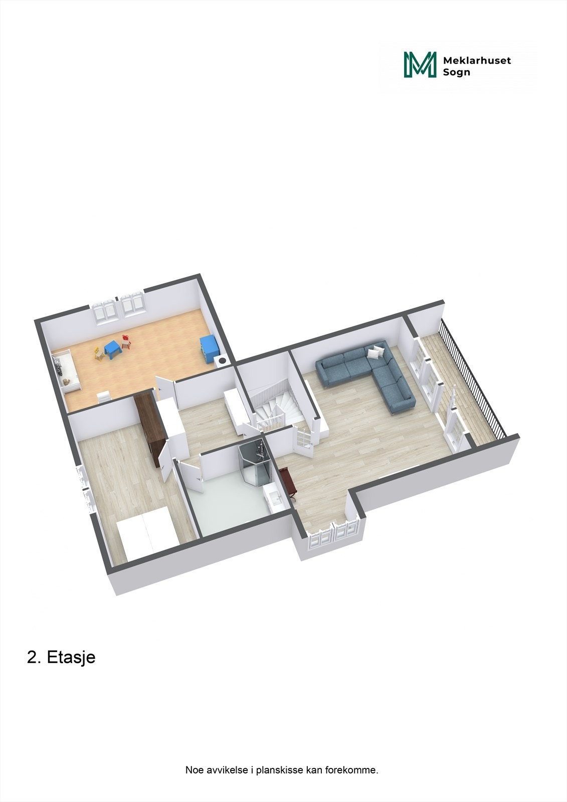 Planteikning 3D Loft Galleribilde