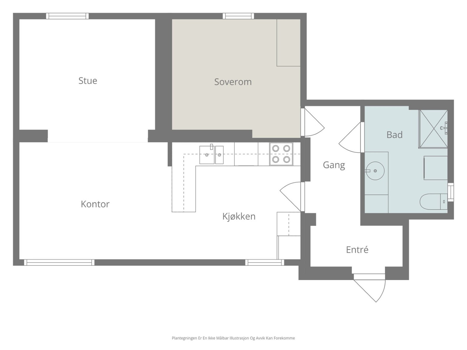 Plantegning kjelleretasje Galleribilde