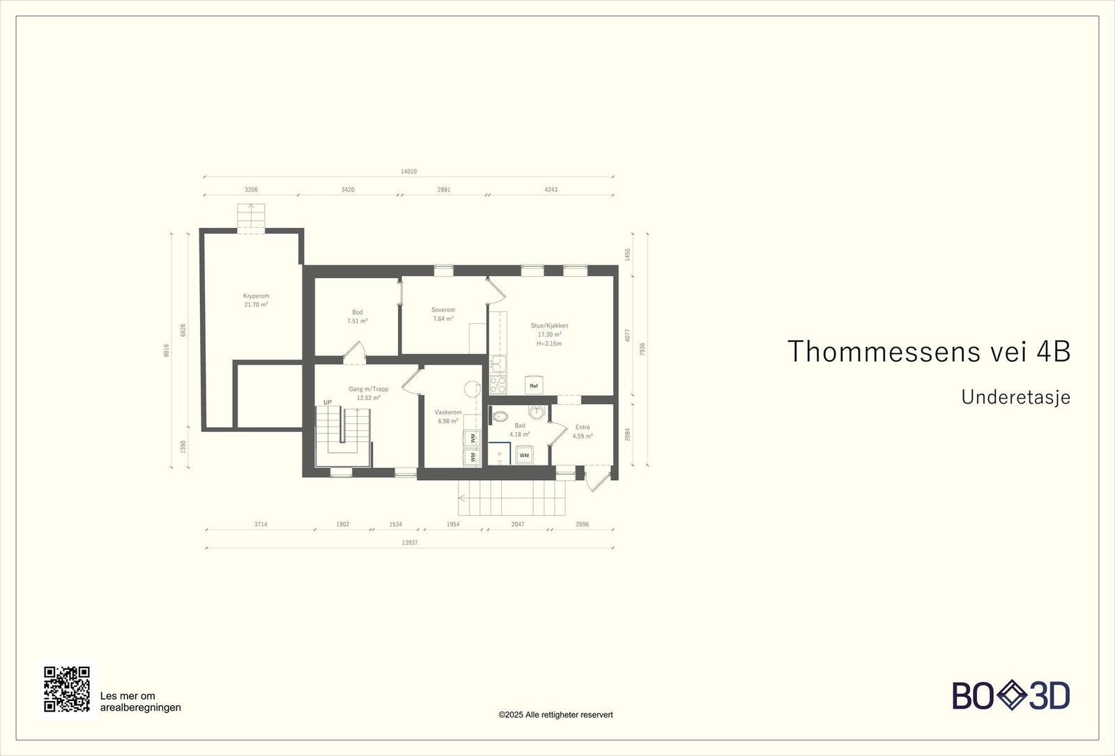 Plantegning underetasje Galleribilde