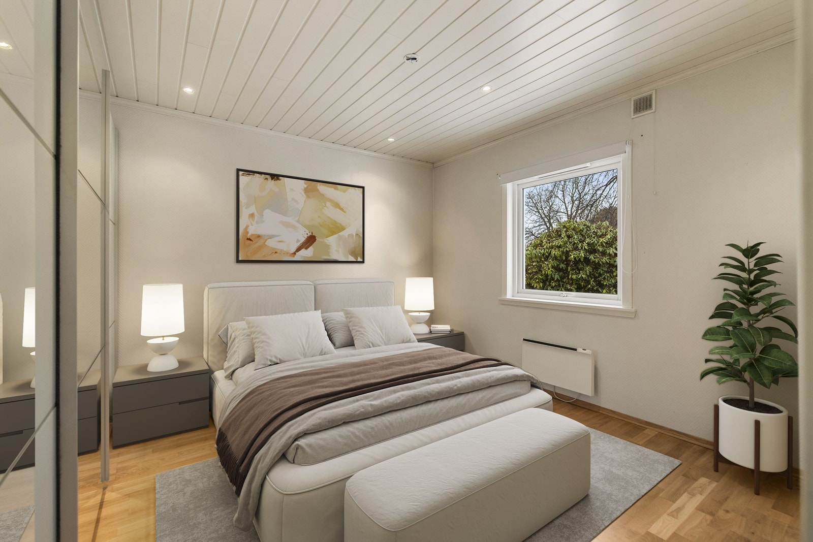 Lyst hovedsoverom. Digitalt stylet. Galleribilde