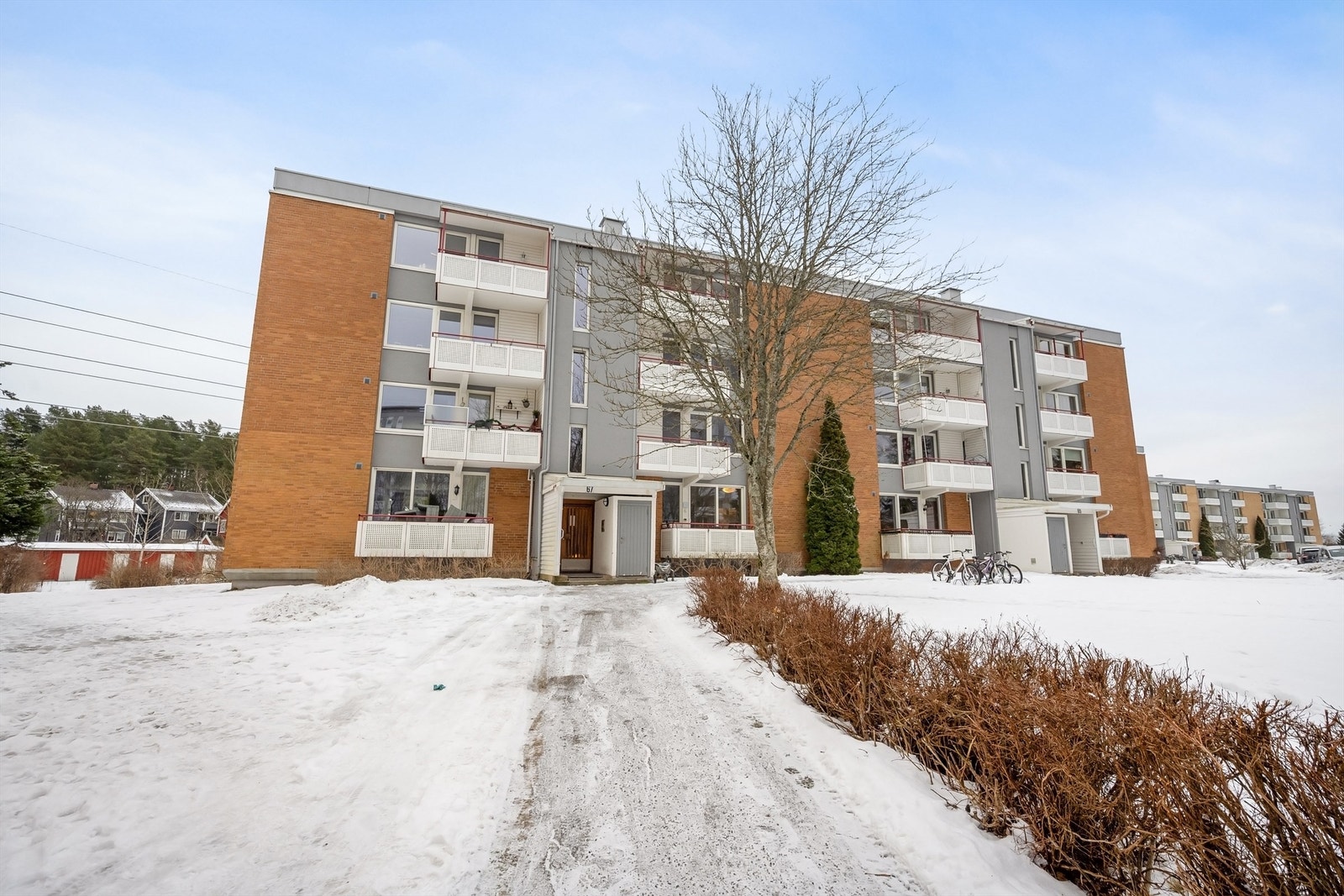 Blokkens fasade fra nord. Galleribilde