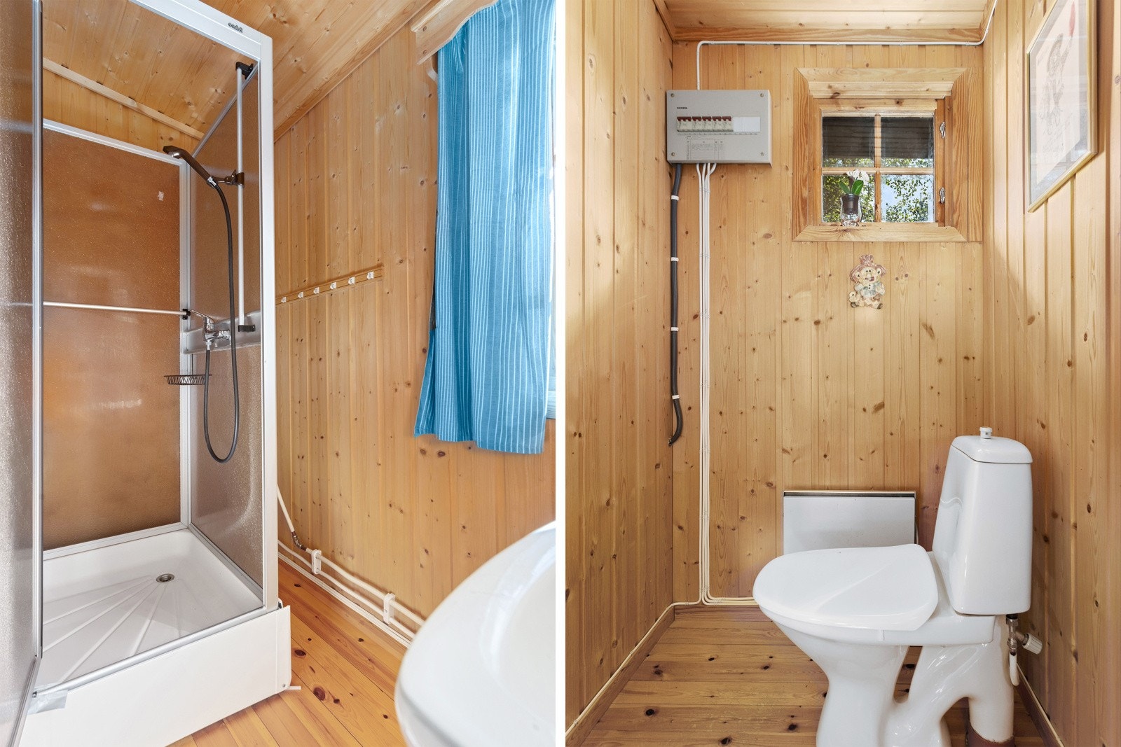 Badet ligger rett etter entréen, og er praktisk plassert for enkel tilgang Galleribilde