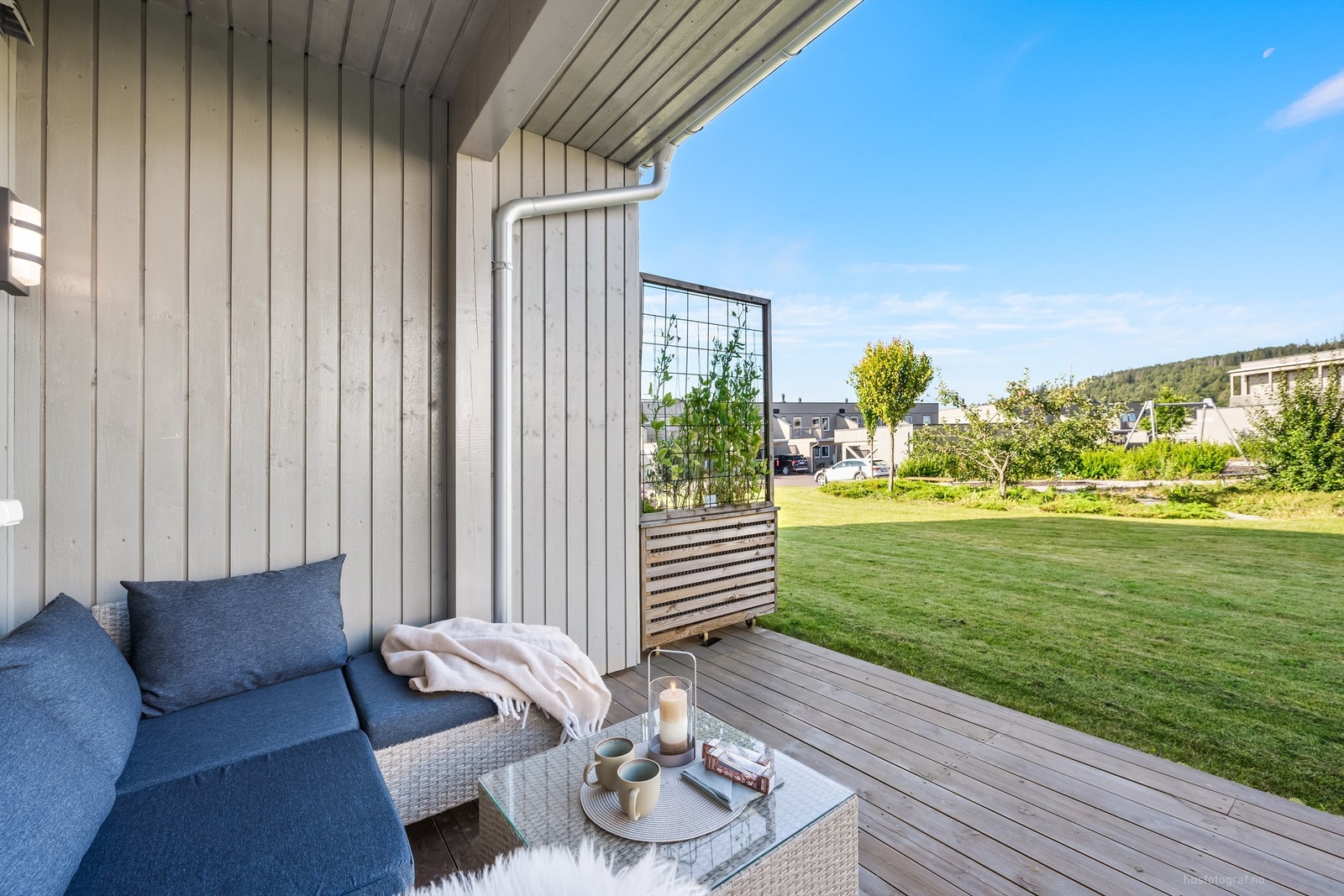 Videre er det direkte adkomst til disponibelt grøntareal Galleribilde