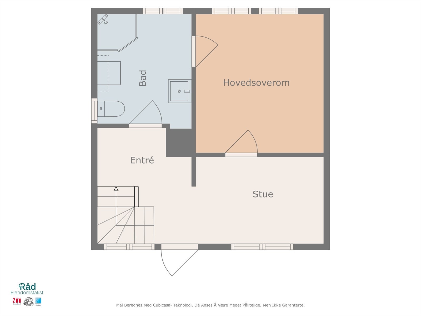 Planløsning over dagens bruk av 1. etasje Galleribilde