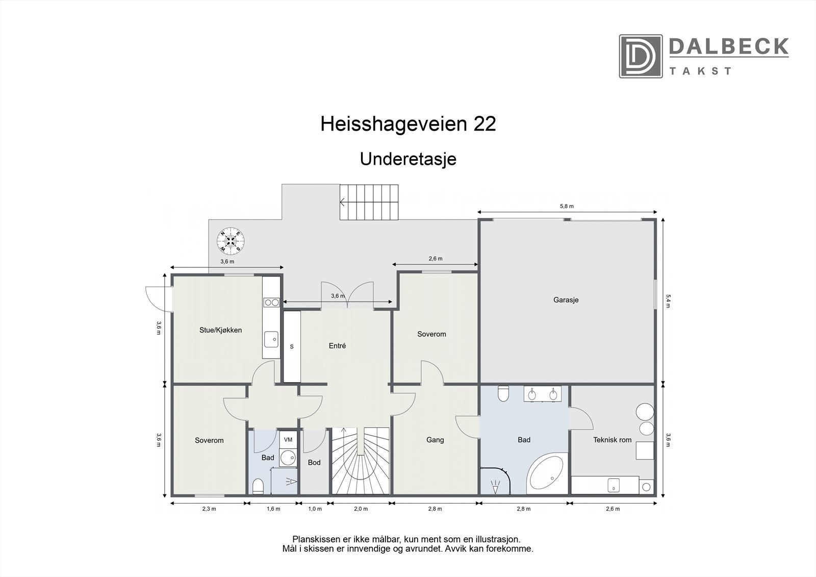 PLANTEGNING UNDERETASJE Galleribilde