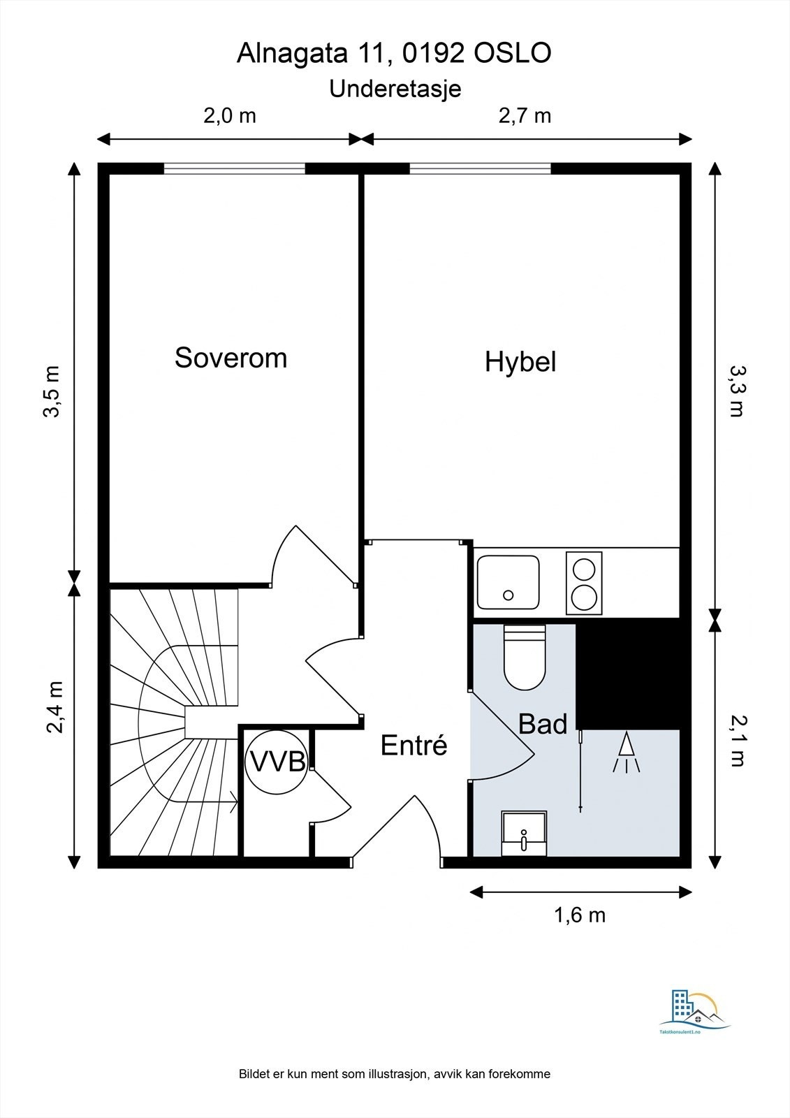 Plantegning- underetasje. Galleribilde