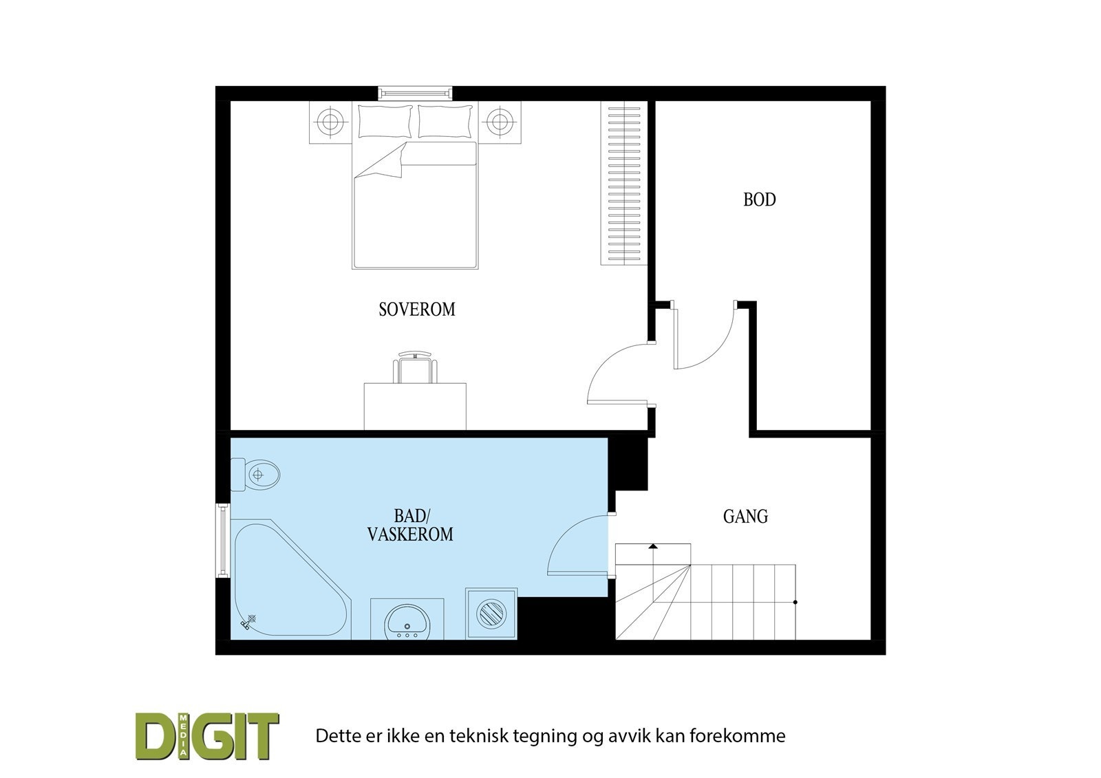 Plantegning Underetasje. Galleribilde