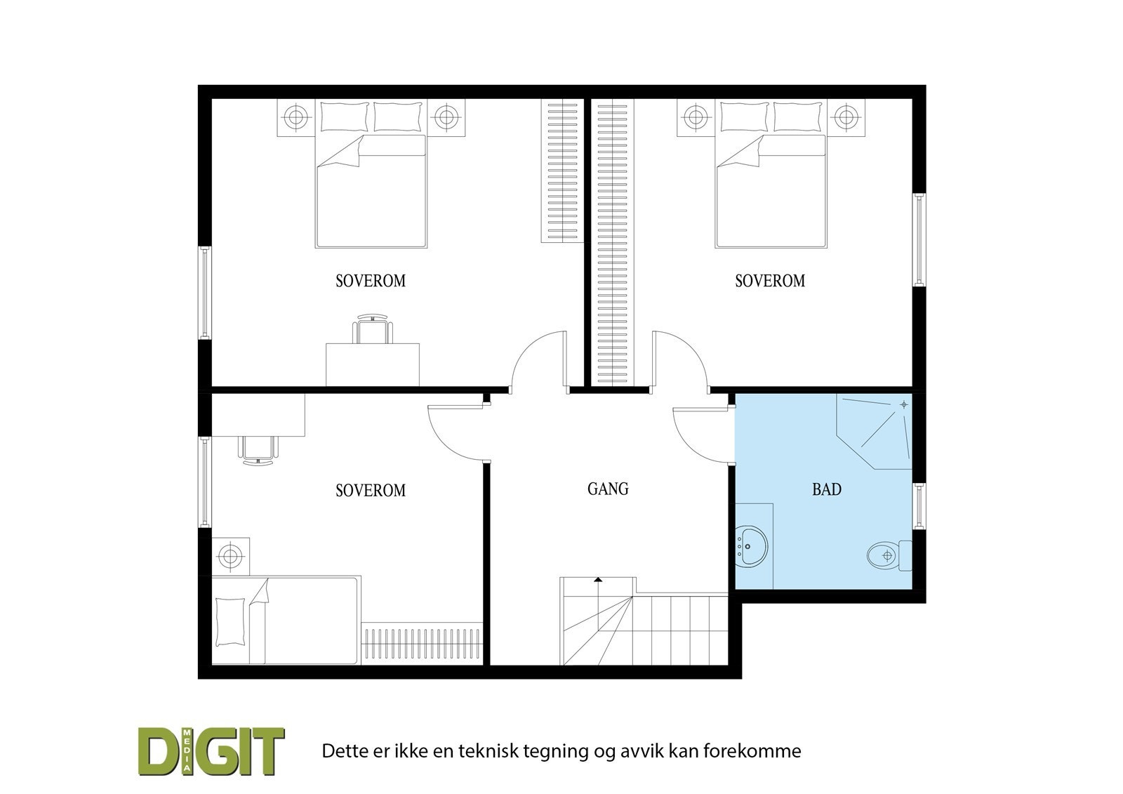 Plantegning 2.etasje. Galleribilde