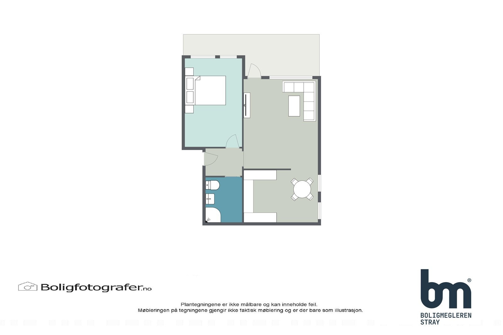 Praktisk planløsning på 50 kvm Galleribilde