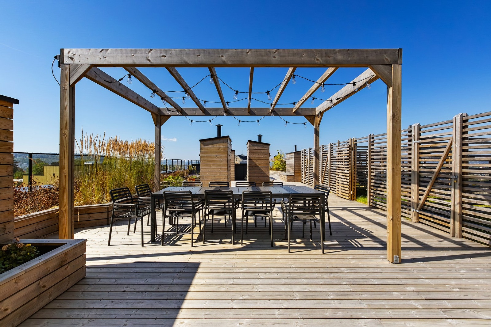 Sommerbilde fra den herlige felles takterrassen Galleribilde