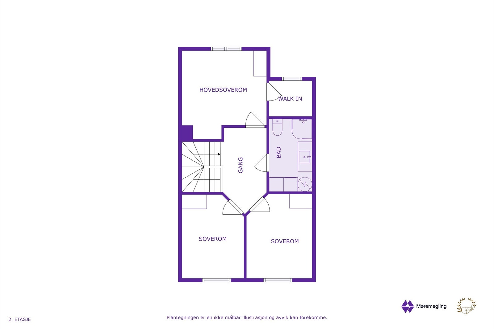 Plantegning 2. etasje Galleribilde