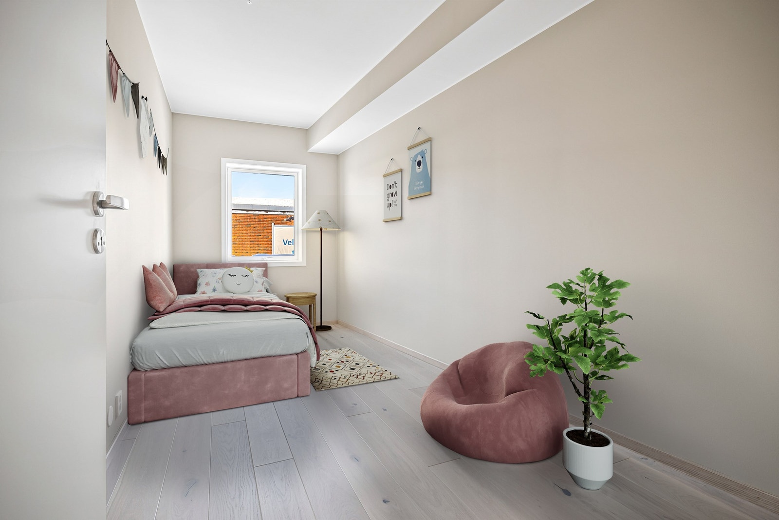 Soverom 2 - Rommet er digitalt stylet Galleribilde