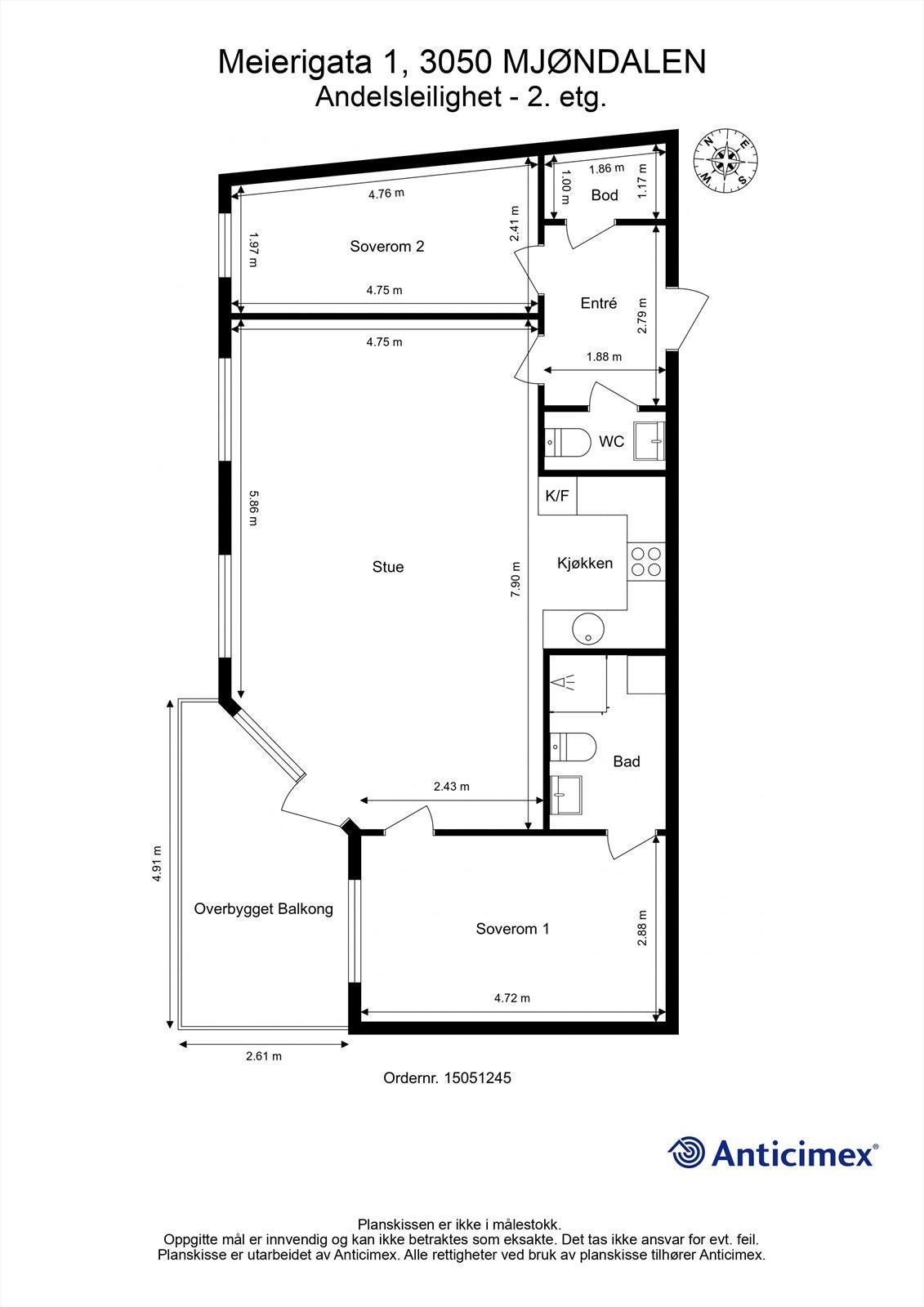 Plantegning 2. etasje Galleribilde