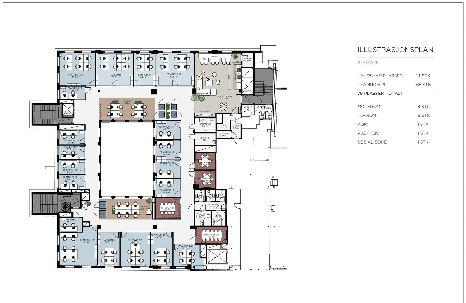 House of Business "Karl Johan"
Floorplan Nedre Slottsgt. 8
Velg mellom 2-, 4-, 6-manns premium kontor eller åpen premium fast plass. Velkommen til visning! Galleribilde