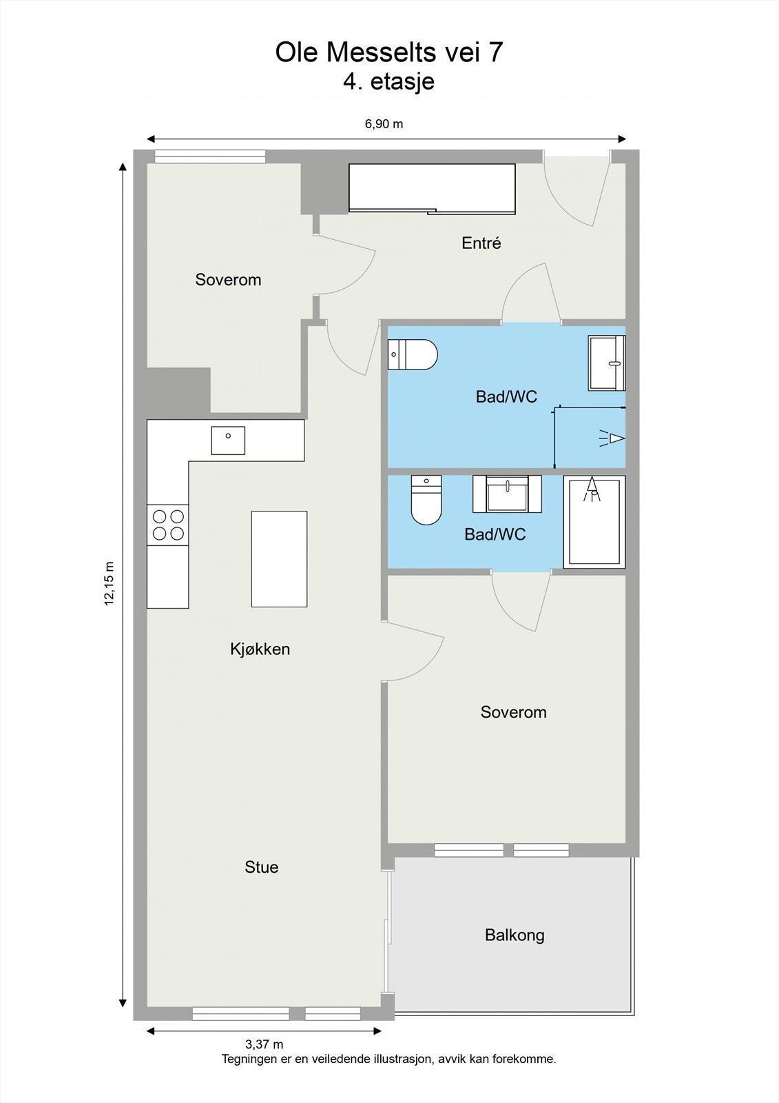 Planskisse 4. etasje Galleribilde